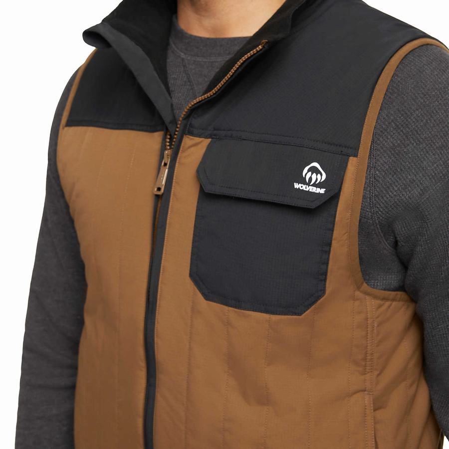 Brown Black Men Wolverine I-90 Insulated Vest | ZMQ1223BA