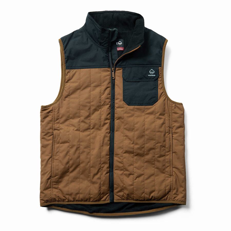 Brown Black Men Wolverine I-90 Insulated Vest | ZMQ1223BA