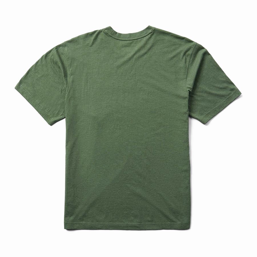 Brown Green Men Wolverine Classic Short Sleeve Graphic Tee T Shirts | KSP6667AQ