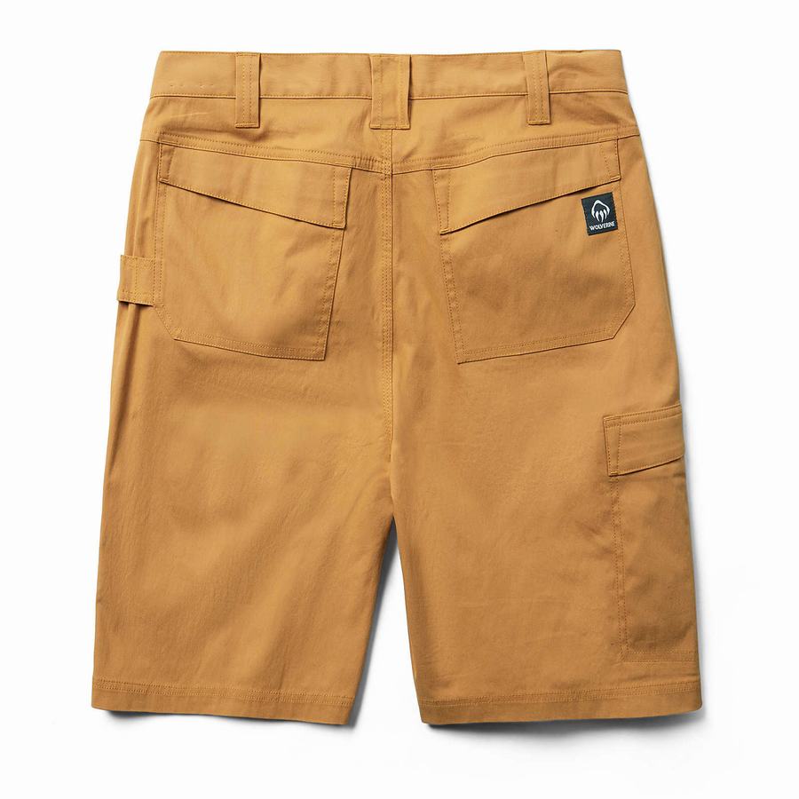 Brown Men Wolverine Carbur Shorts | CQH6042CP