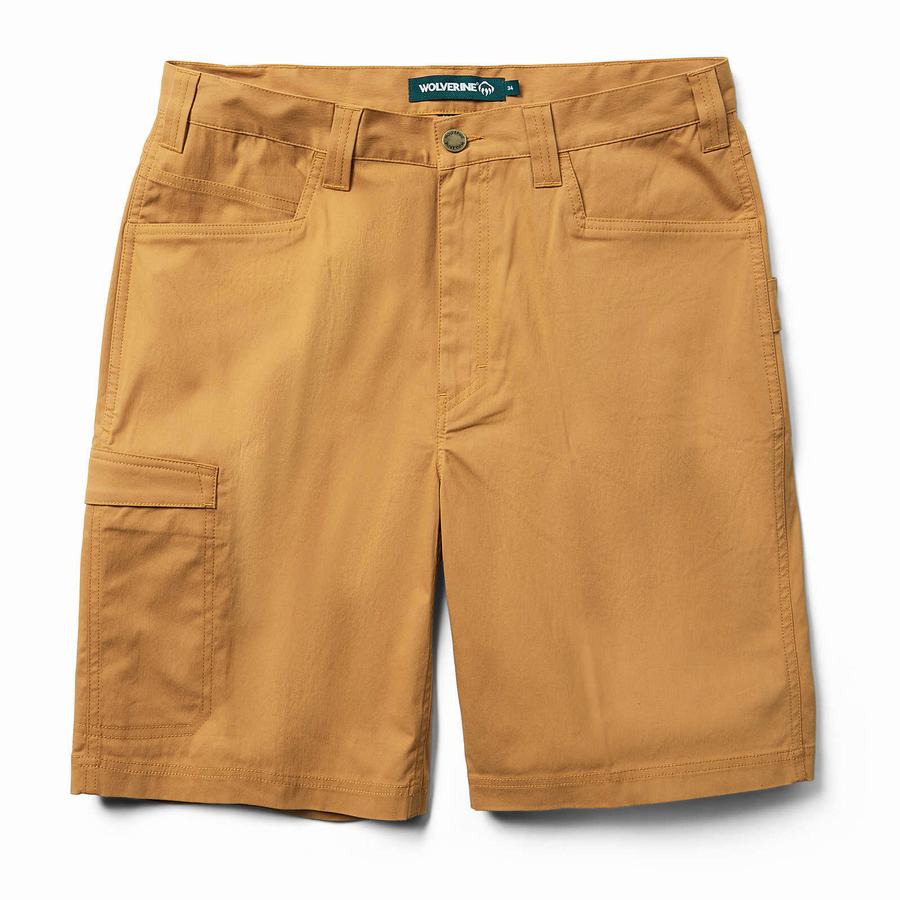 Brown Men Wolverine Carbur Shorts | CQH6042CP