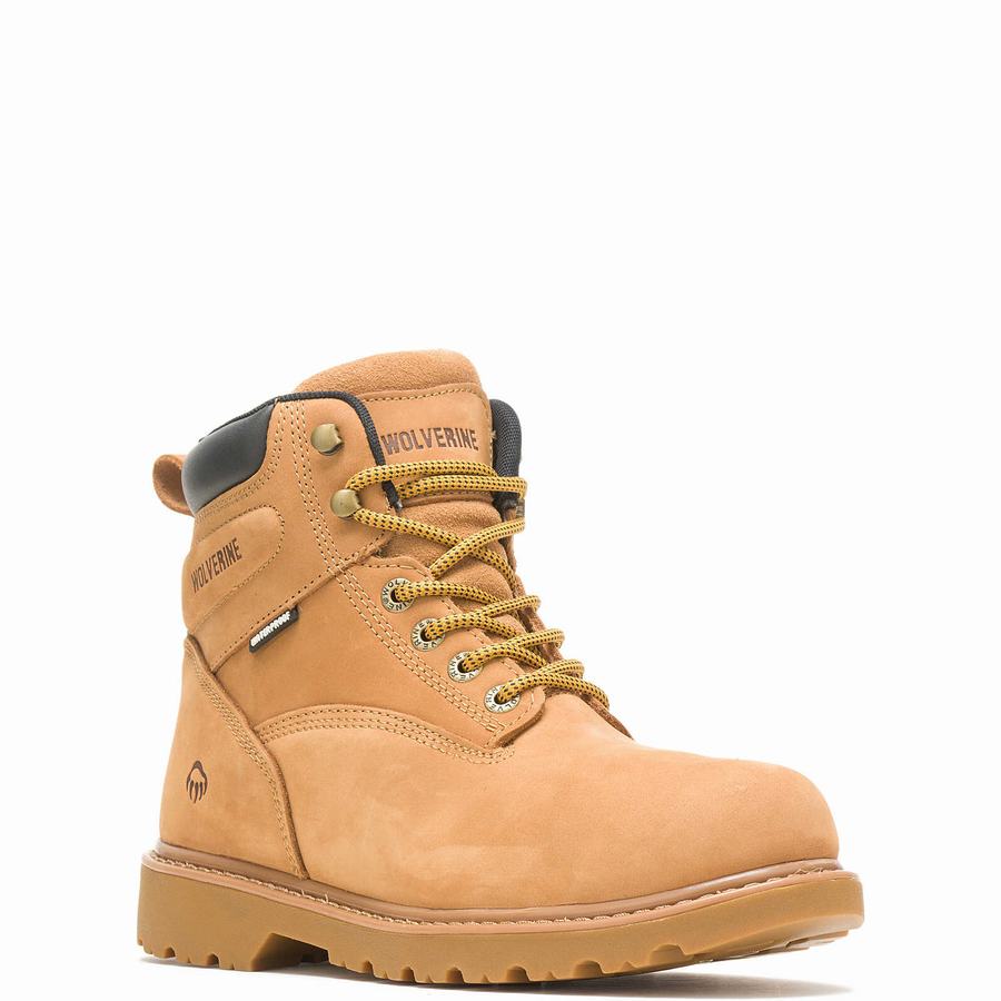 Brown Men Wolverine Floorhand Waterproof 6