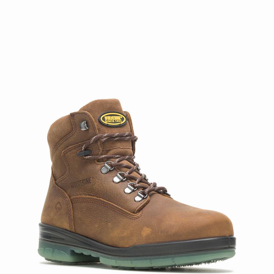 Brown Men Wolverine I-90 DuraShocks® Waterproof Insulated Steel Toe 6