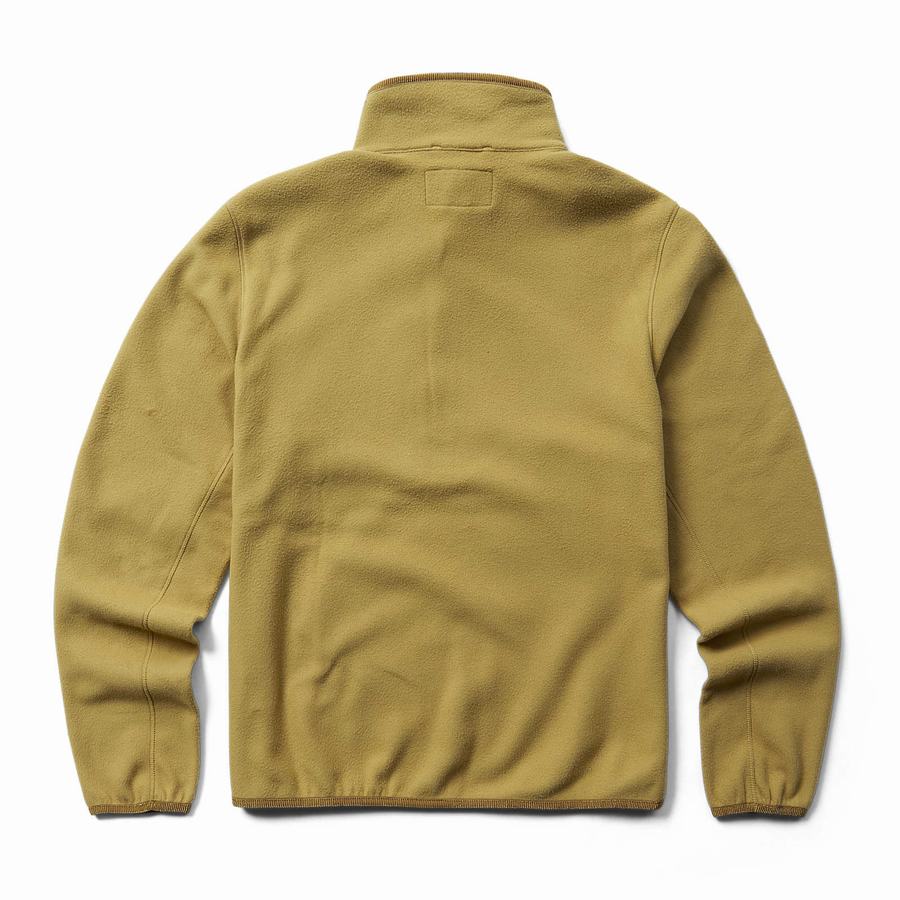 Brown Men Wolverine Polar 1/4 Zip Fleece | VLI9598JC