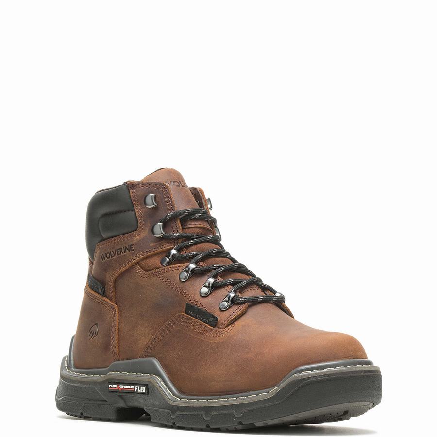 Brown Men Wolverine Raider DuraShocks® Waterproof 6