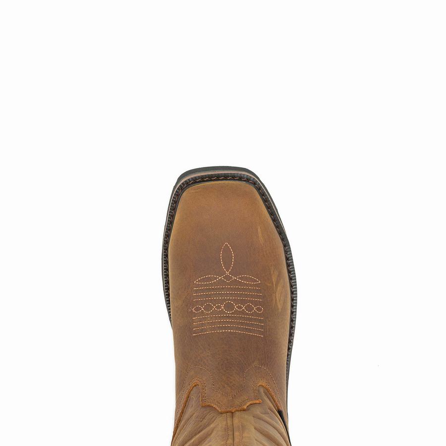 Brown Men Wolverine Rancher Flag LX Wellington Boots | CYR6667EI