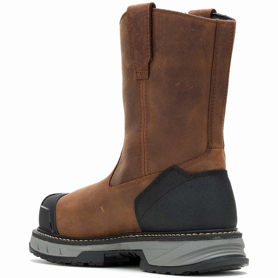 Brown Men Wolverine ReForce EnergyBound™ Heavy Duty Wellington CarbonMax® Boots | VAK5611RF