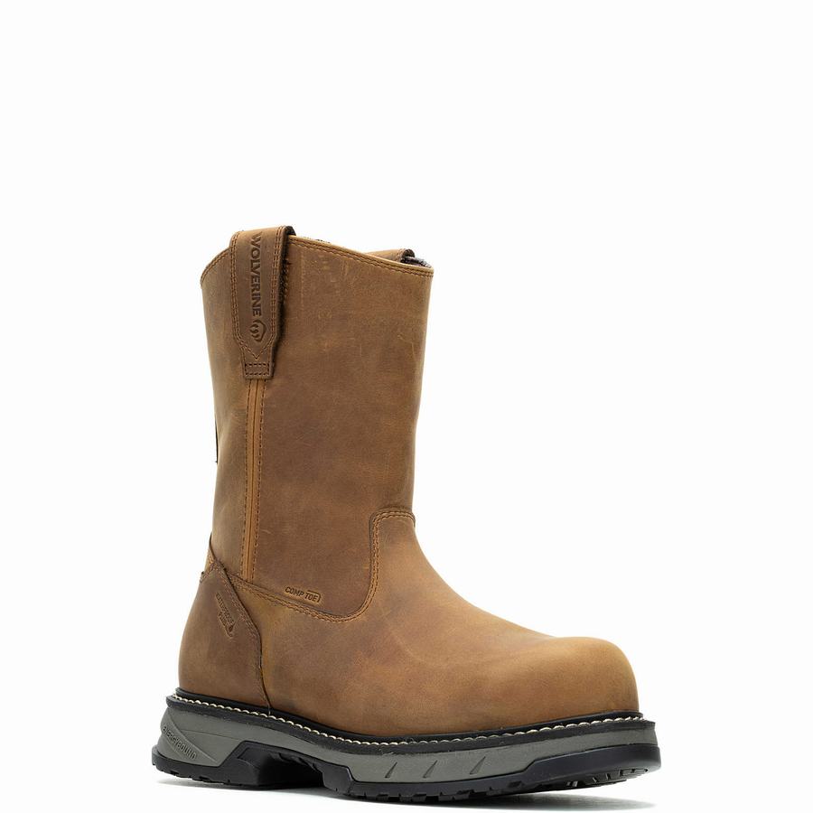 Brown Men Wolverine ReForce EnergyBound™ CarbonMax® Wellington Boots | AMD697GX