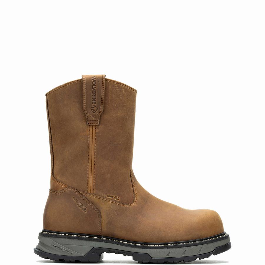 Brown Men Wolverine ReForce EnergyBound™ CarbonMax® Wellington Boots | AMD697GX