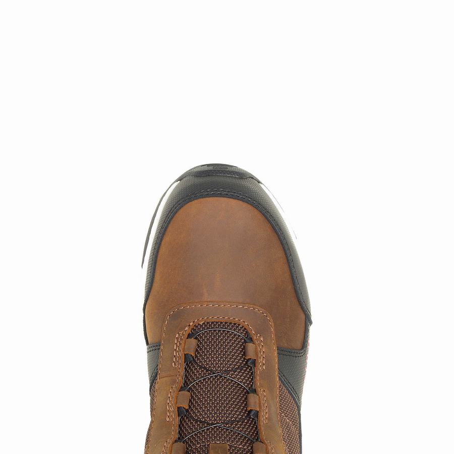 Brown Men Wolverine Rev BOA® UltraSpring™ DuraShocks® Vent CarbonMax™ Work Shoes | ZAS3057SD