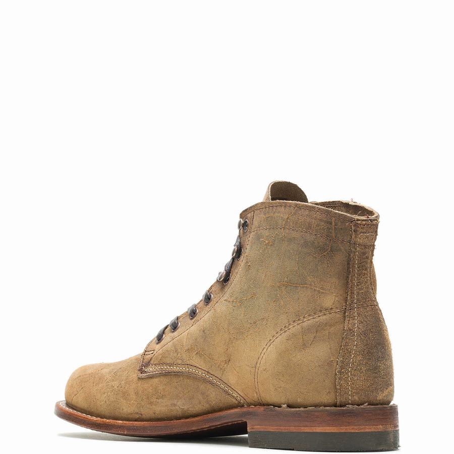 Brown Men Wolverine Rough Out - 1000 Mile Plain-Toe Original Work Boots | JQM6242TU