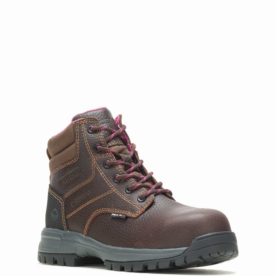 Brown Women Wolverine Piper Composite-Toe 6