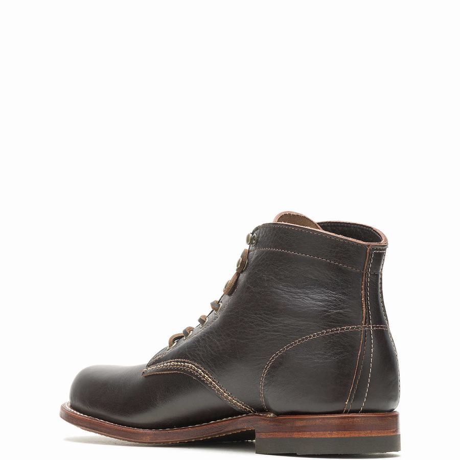 Chocolate Men Wolverine Lux - 1000 Mile Plain-Toe Original Work Boots | WJM2640XU