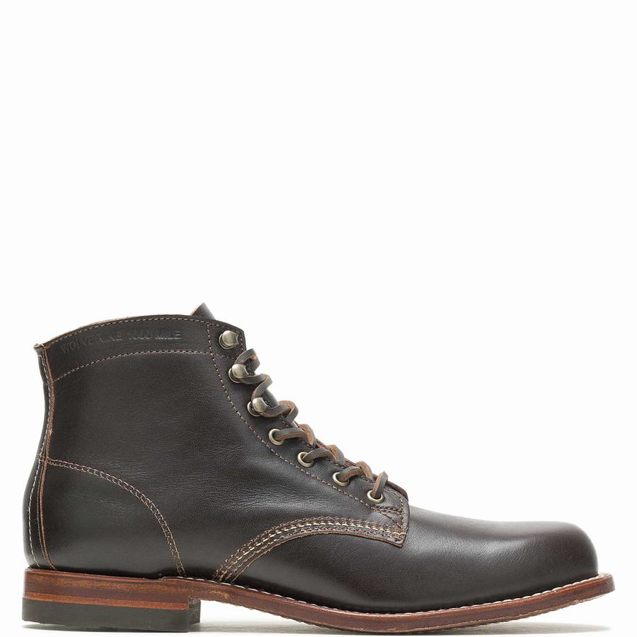 Chocolate Men Wolverine Lux - 1000 Mile Plain-Toe Original Work Boots | WJM2640XU