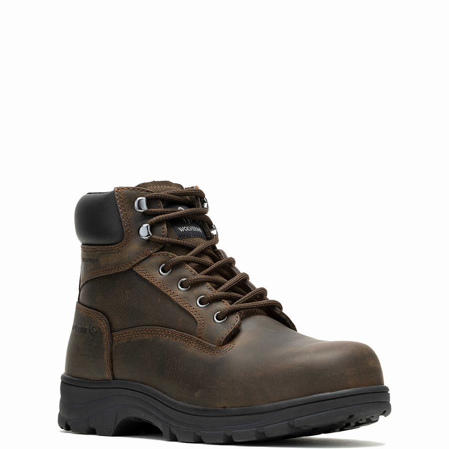 Dark Brown Men Wolverine Carlsbad Waterproof 6