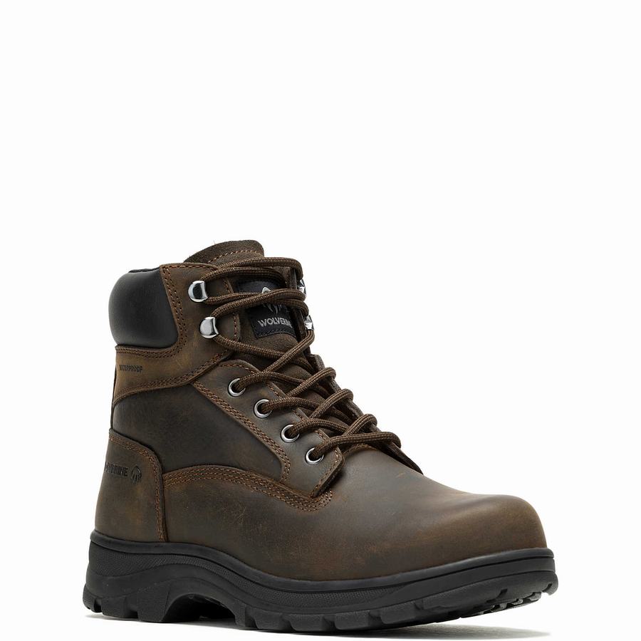 Dark Brown Men Wolverine Carlsbad Waterproof 6