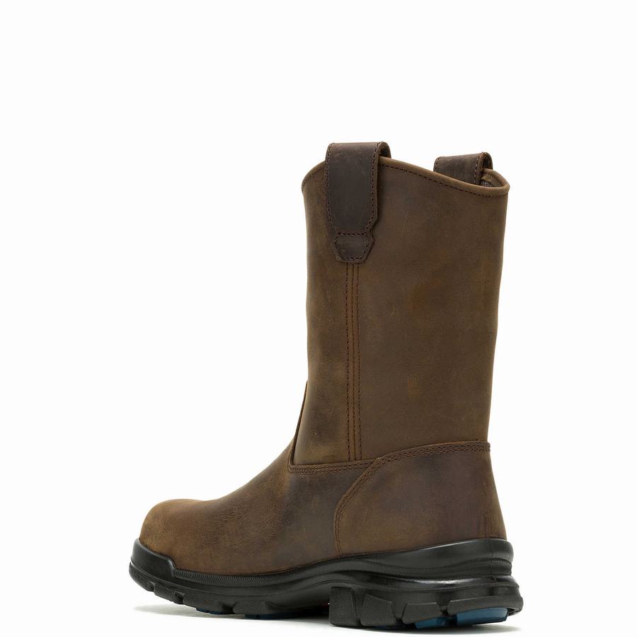 Dark Brown Men Wolverine DuraShocks SR Icon Wellington CarbonMax® Boots | ERW8532OW