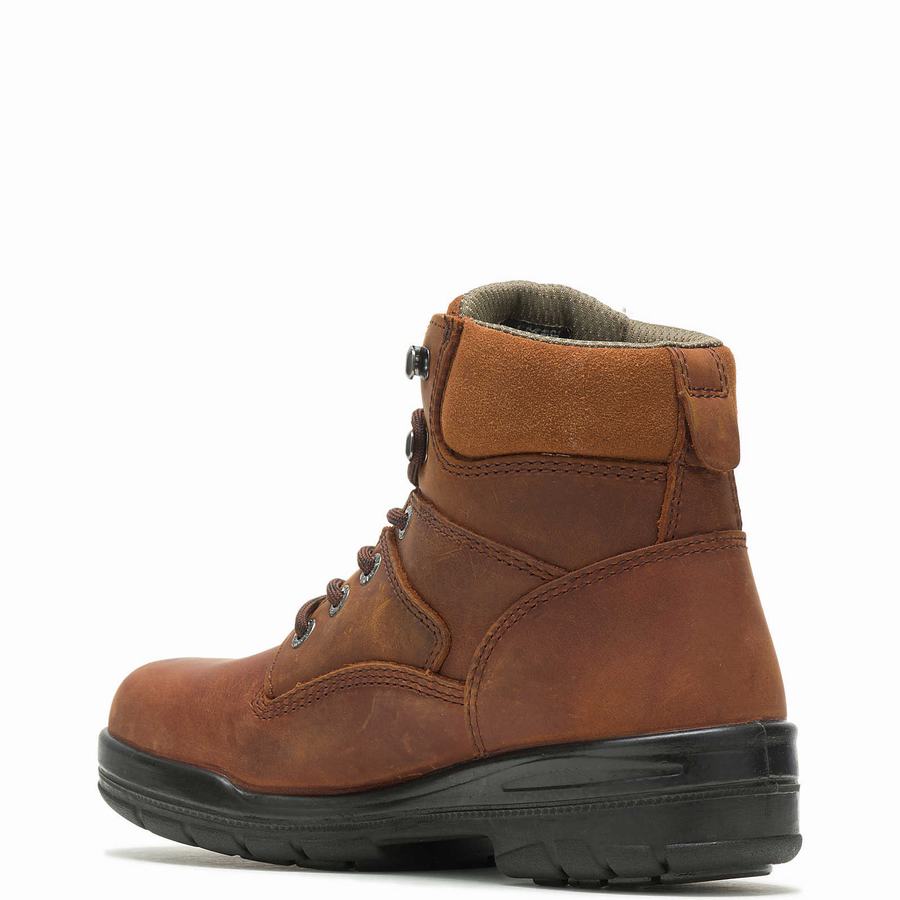 Dark Brown Men Wolverine DuraShocks® Slip Resistant Steel-Toe 6