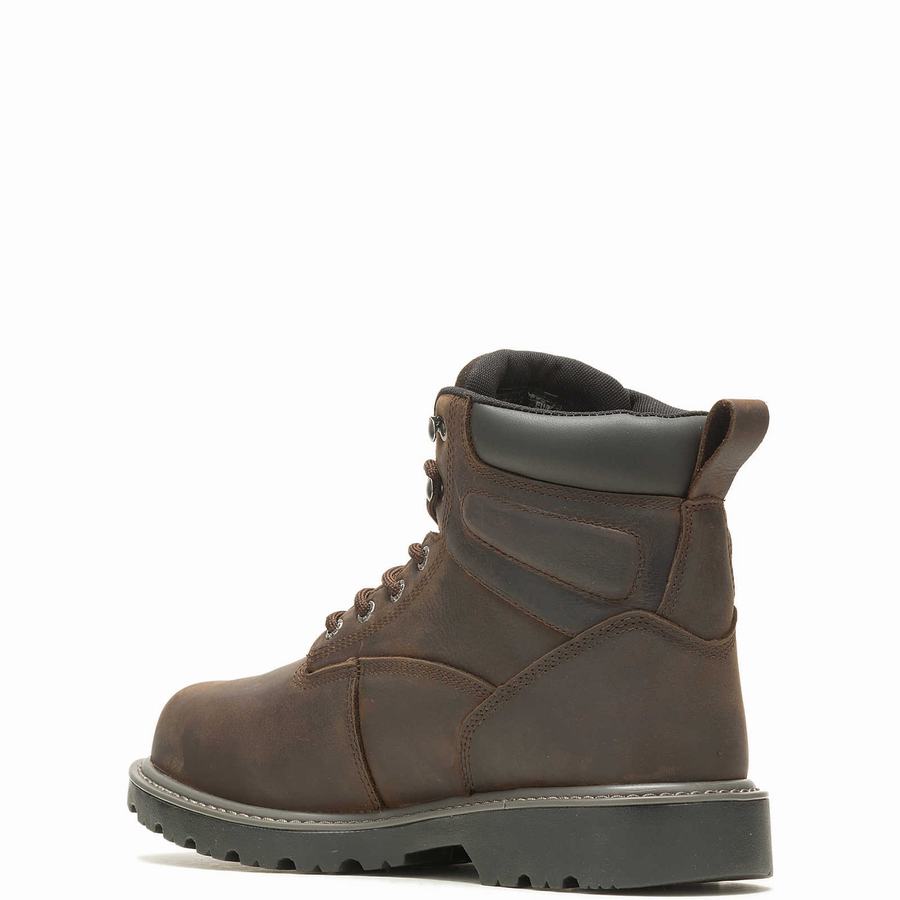 Dark Brown Men Wolverine Floorhand Met-Guard 6