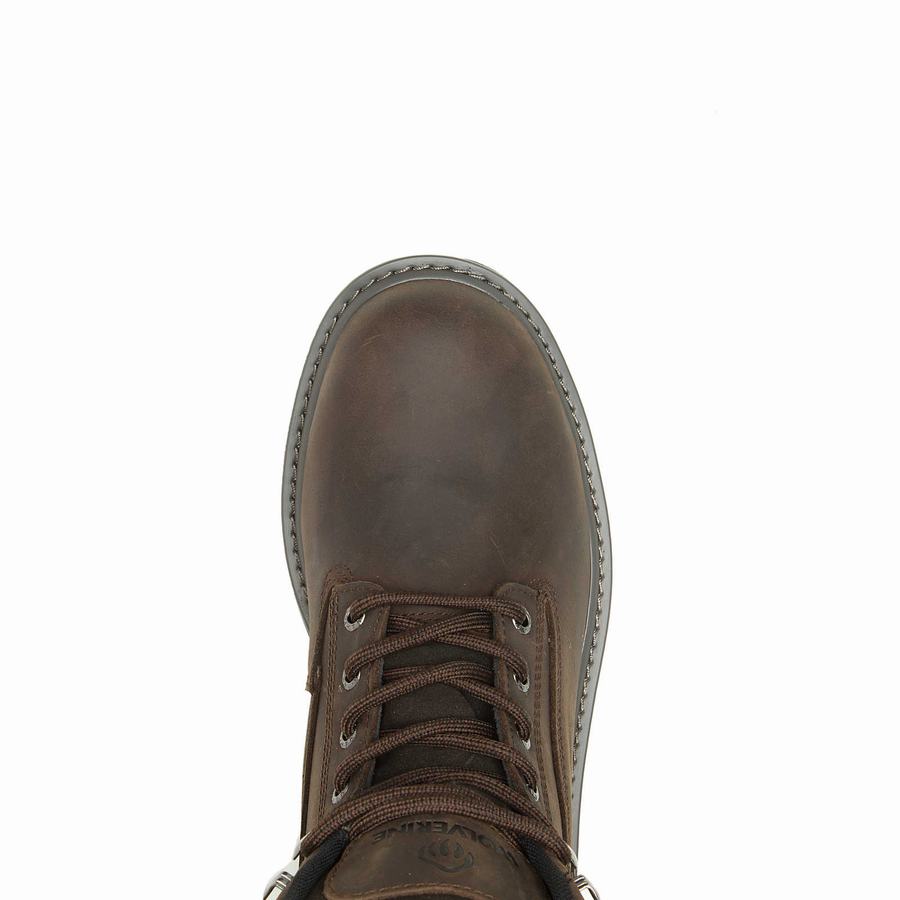 Dark Brown Men Wolverine Floorhand Met-Guard 6