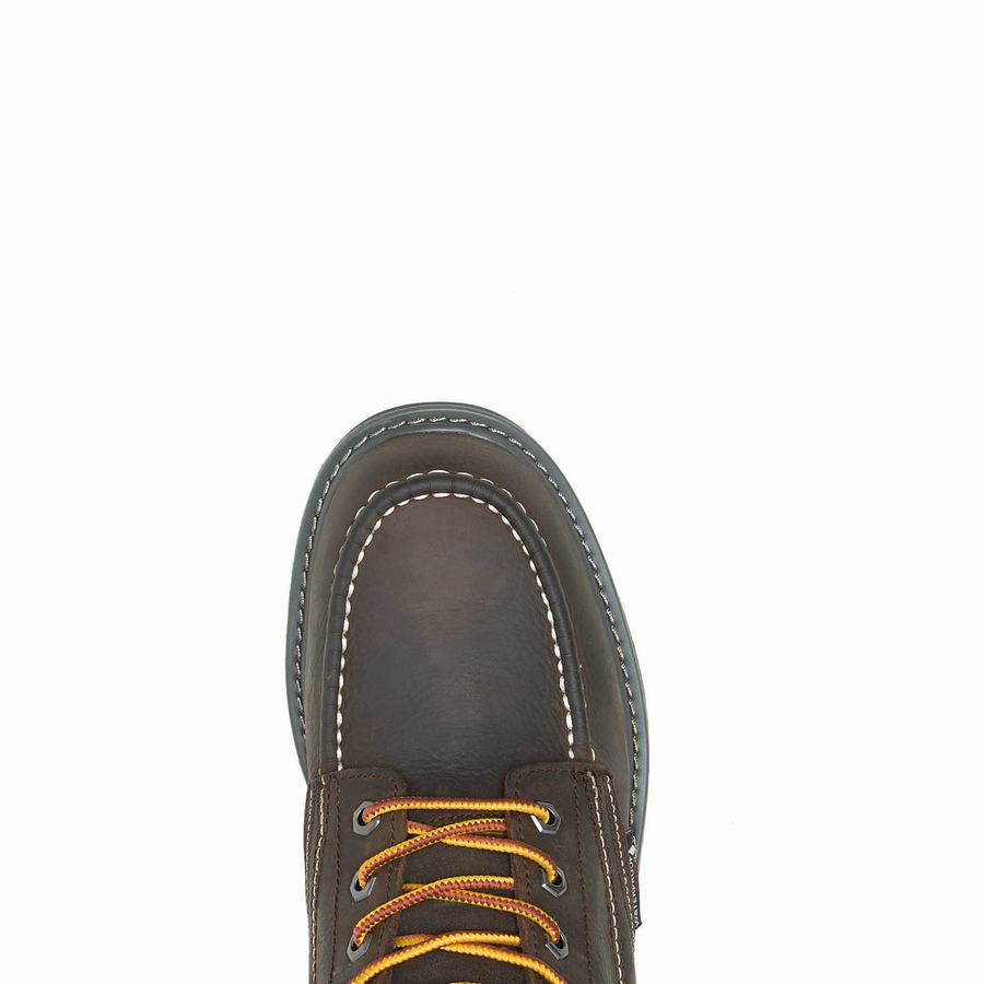 Dark Coffee Men Wolverine Floorhand Moc Toe 6” Work Boots | NON6166JA