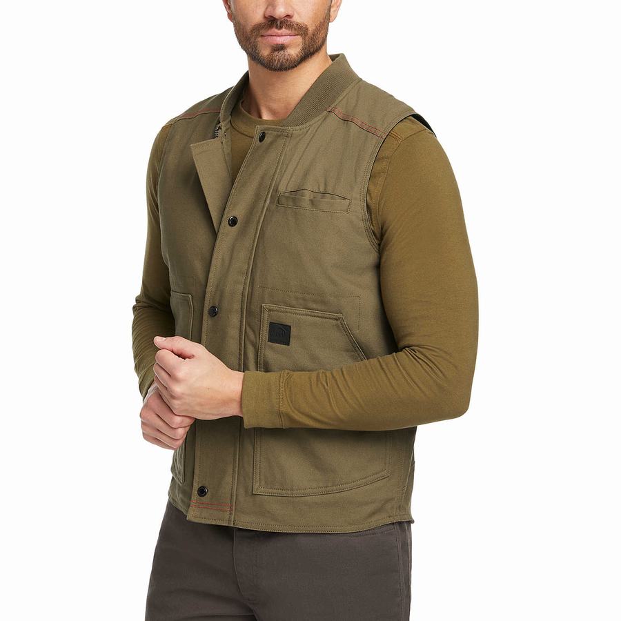 Dark Green Men Wolverine Guardian Cotton™ Work Vest | MSG5887BA