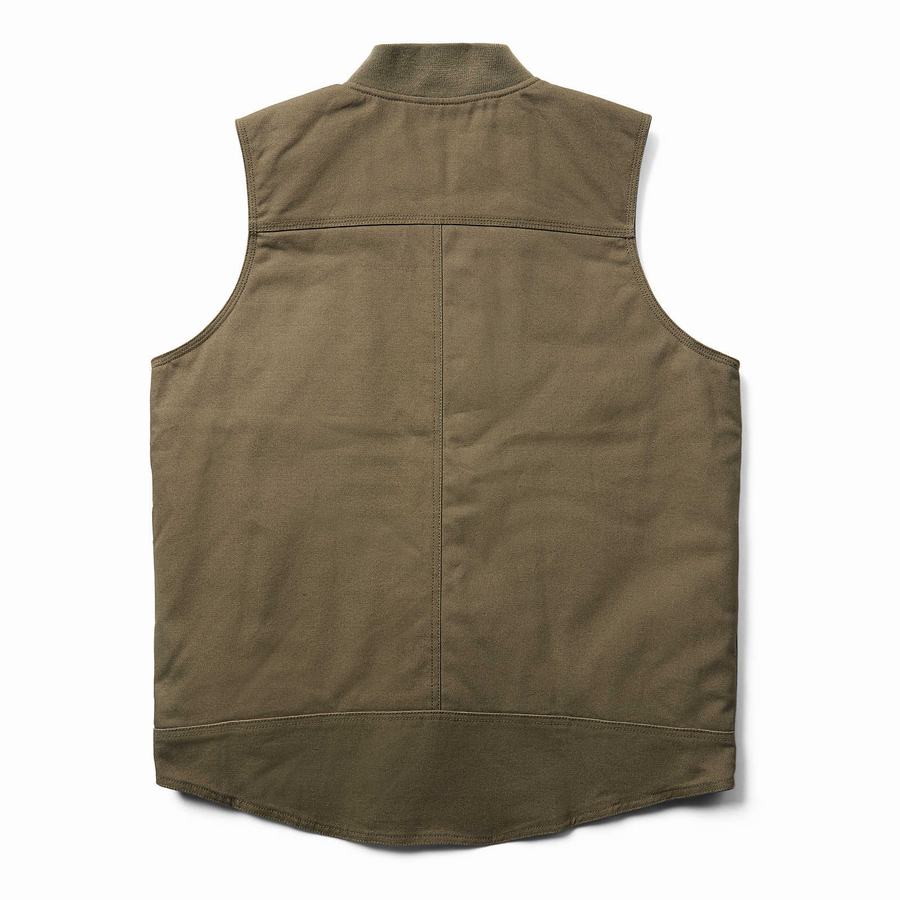 Dark Green Men Wolverine Guardian Cotton™ Work Vest | MSG5887BA