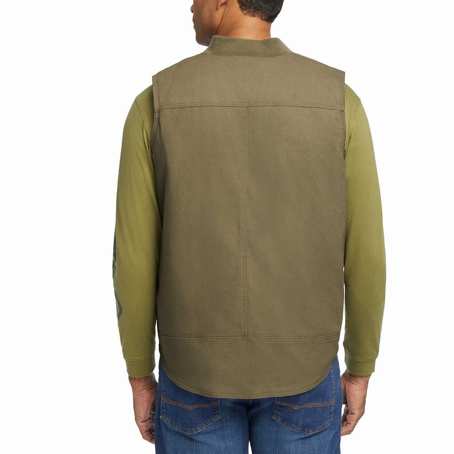 Dark Green Men Wolverine Guardian Cotton™ Work Vest | MSG5887BA