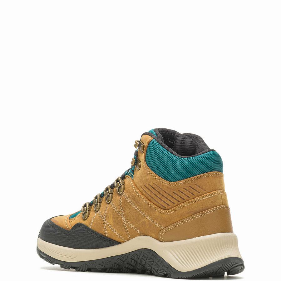 Gold Turquoise Women Wolverine Luton Waterproof Hiking Boots | LTZ5399XU