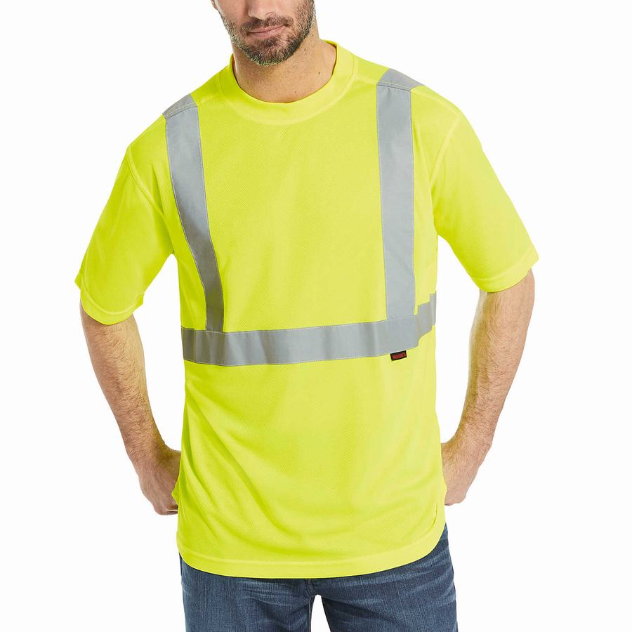 Green Men Wolverine Caution Short Sleeve Tee - Packaged T Shirts | OQX520ZI