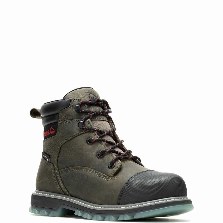 Green Men Wolverine Floorhand LX Cap-Toe Steel-Toe 6