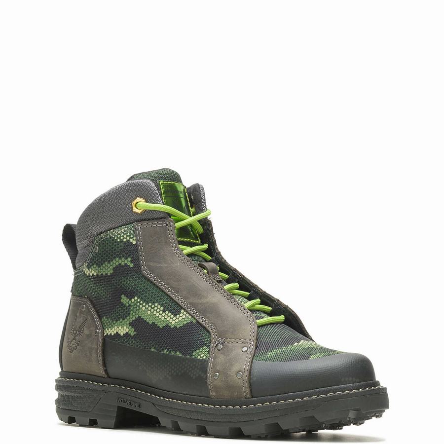 Green Men Wolverine Halo Spartan Work Boots | GQI6141KQ