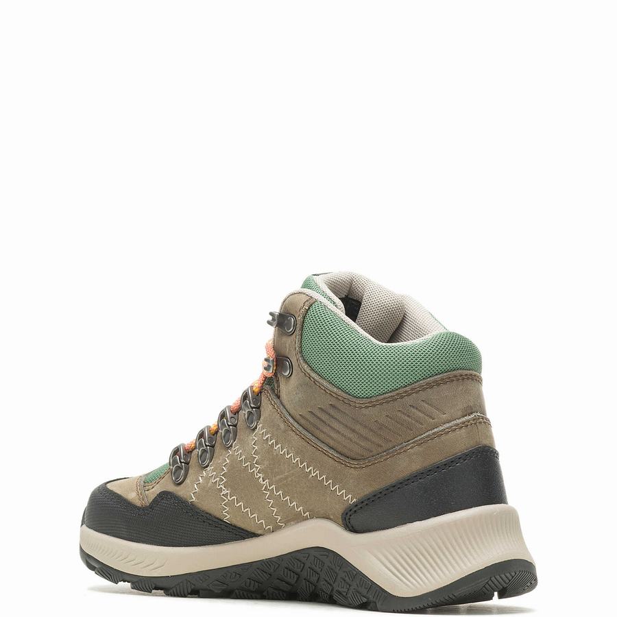 Grey Green Women Wolverine Luton Waterproof Hiking Boots | OGX1589NF