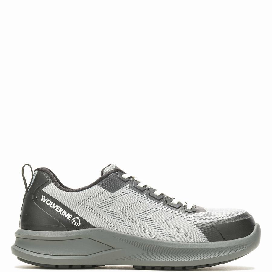 Grey Men Wolverine Bolt DuraShocks® Knit CarbonMax® Work Shoes | GTG9521UB