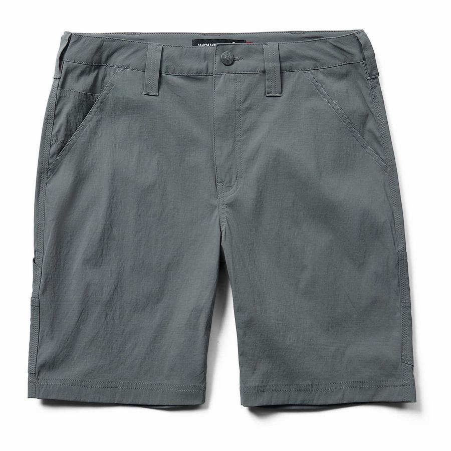 Grey Men Wolverine Bolt LW Ripstop Utility Shorts | PPX1757FV