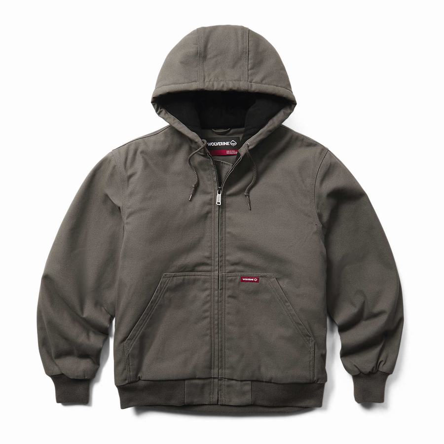 Grey Men Wolverine Houston Jackets | GQA6724BE