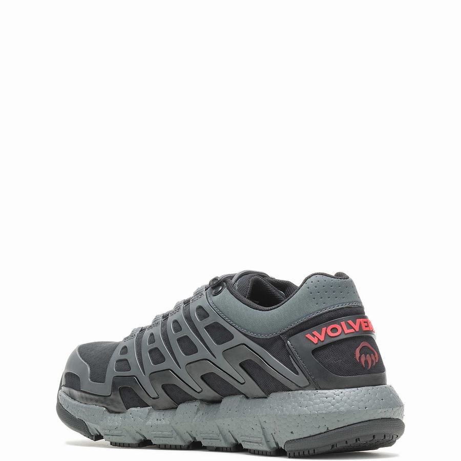 Grey Men Wolverine Rev Vent UltraSpring™ DuraShocks® CarbonMAX® Work Shoes | CYK1935XX