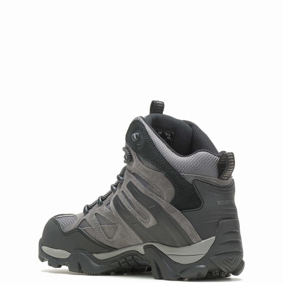 Grey Men Wolverine Wilderness Composite Toe Hiking Boots | ZIB2092CJ