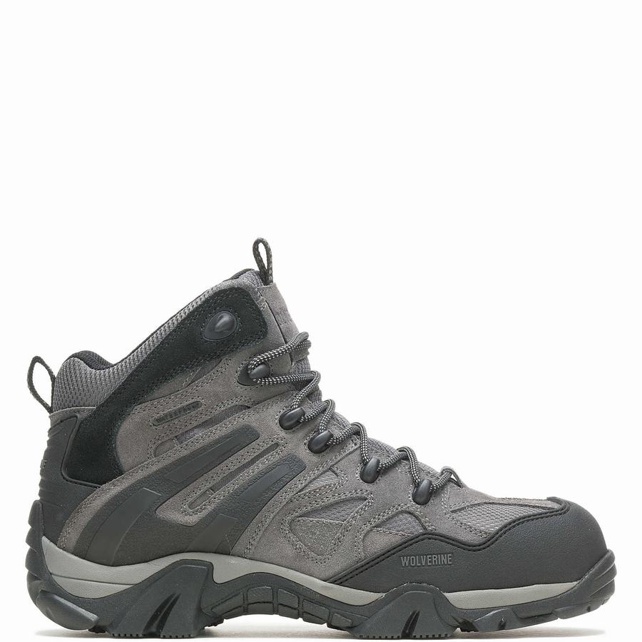 Grey Men Wolverine Wilderness Composite Toe Hiking Boots | ZIB2092CJ