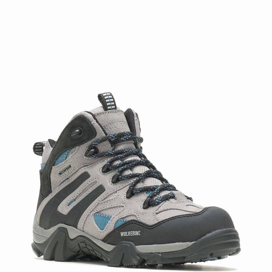 Grey Women Wolverine Wilderness Hiking Boots | DYR758GF