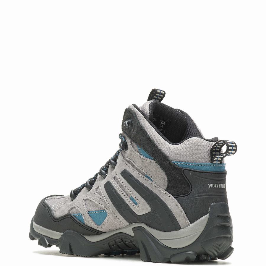 Grey Women Wolverine Wilderness Hiking Boots | DYR758GF