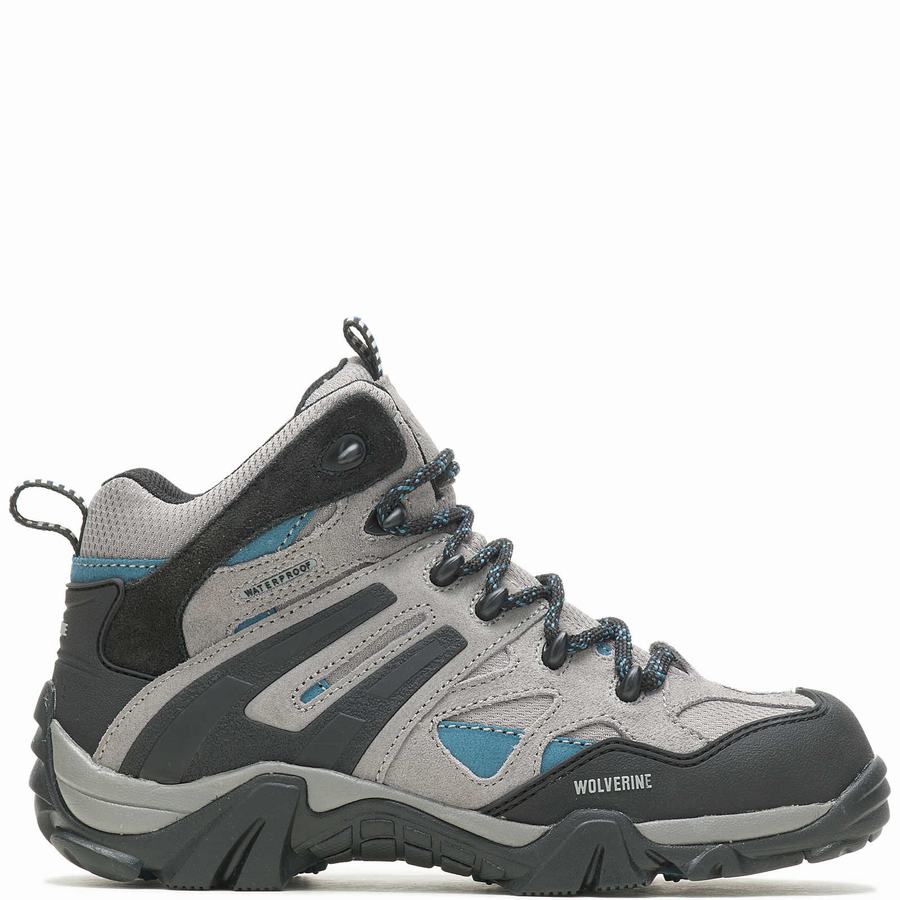 Grey Women Wolverine Wilderness Hiking Boots | DYR758GF