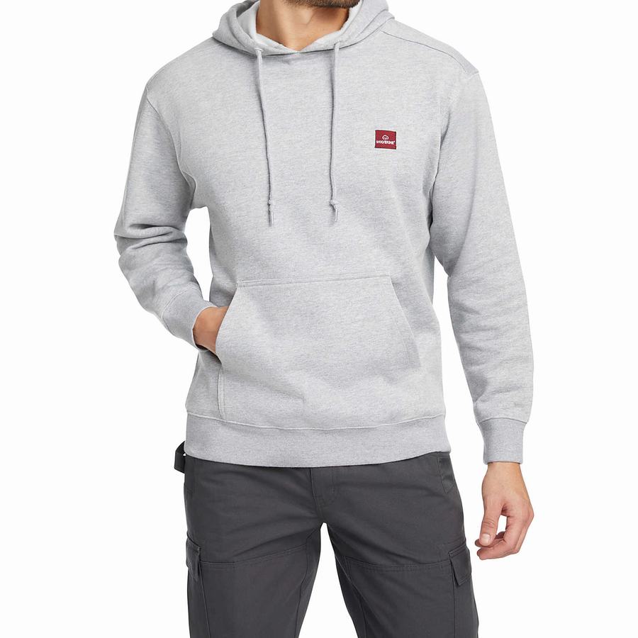 Light Grey Men Wolverine Midweight Pullover Hoodie | SNX8287OL