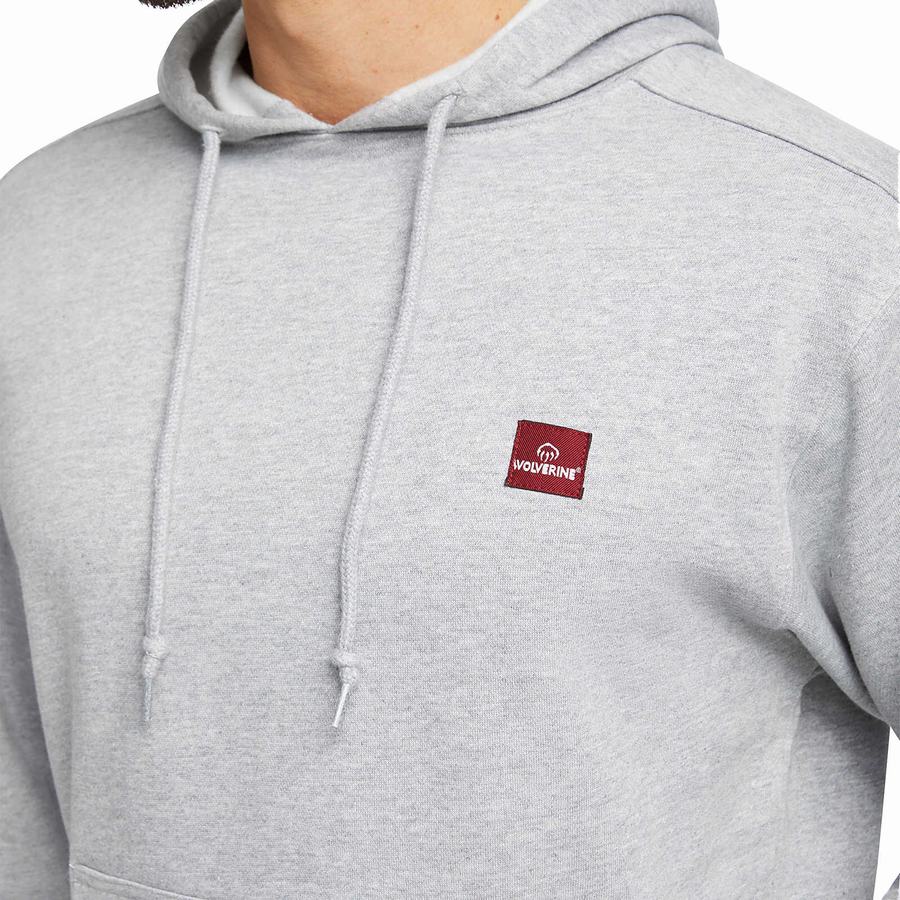 Light Grey Men Wolverine Midweight Pullover Hoodie | SNX8287OL