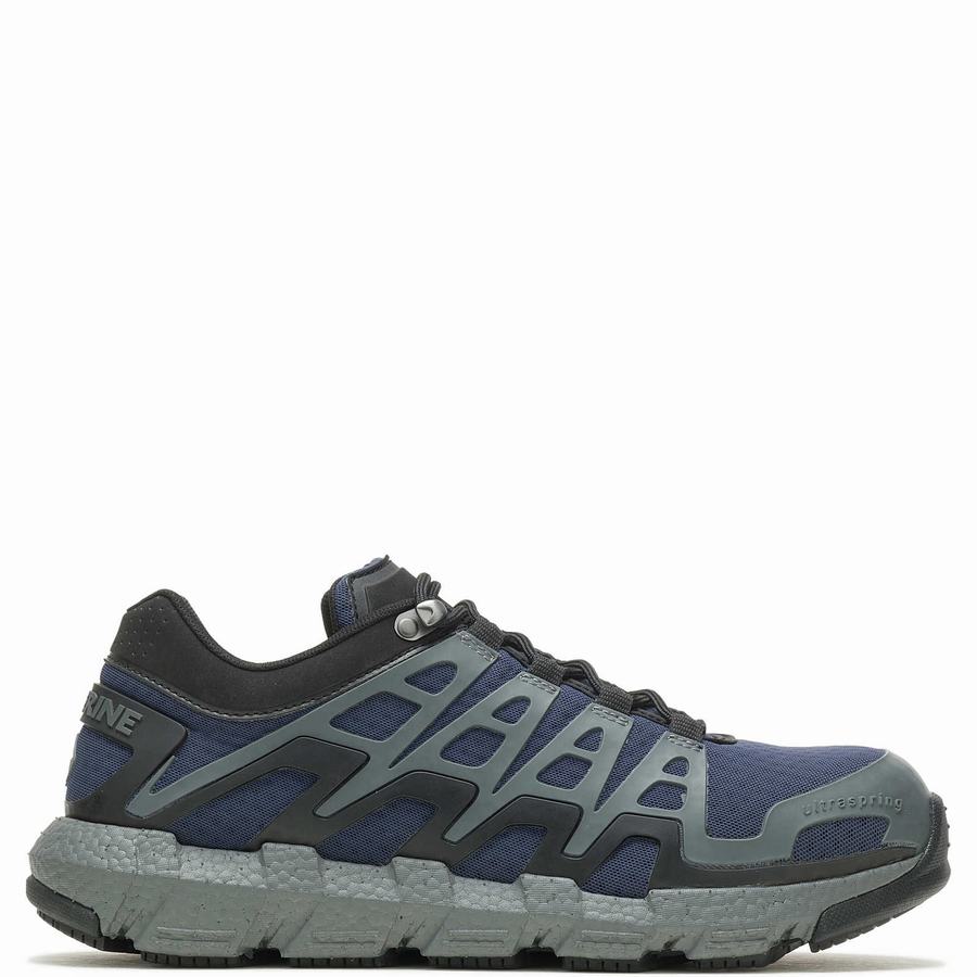 Navy Men Wolverine Rev Vent UltraSpring™ DuraShocks® CarbonMAX® Work Shoes | IFV3245SD