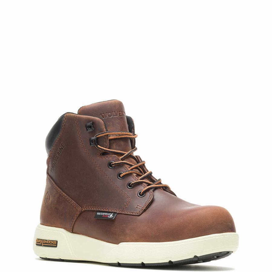 Red Brown Men Wolverine Kickstart DuraShocks® CarbonMAX® 6