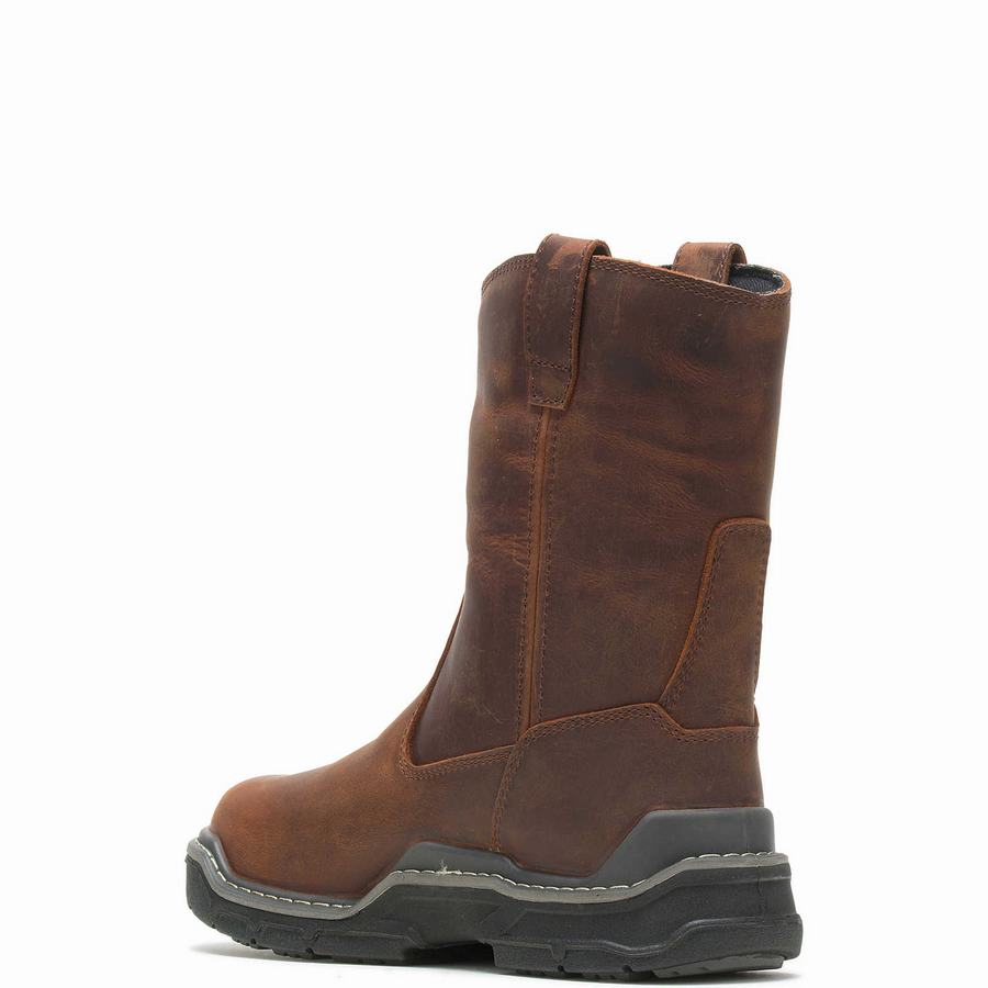 Red Brown Men Wolverine Raider DuraShocks® Insulated CarbonMAX® Wellington Boots | GWS2554TT