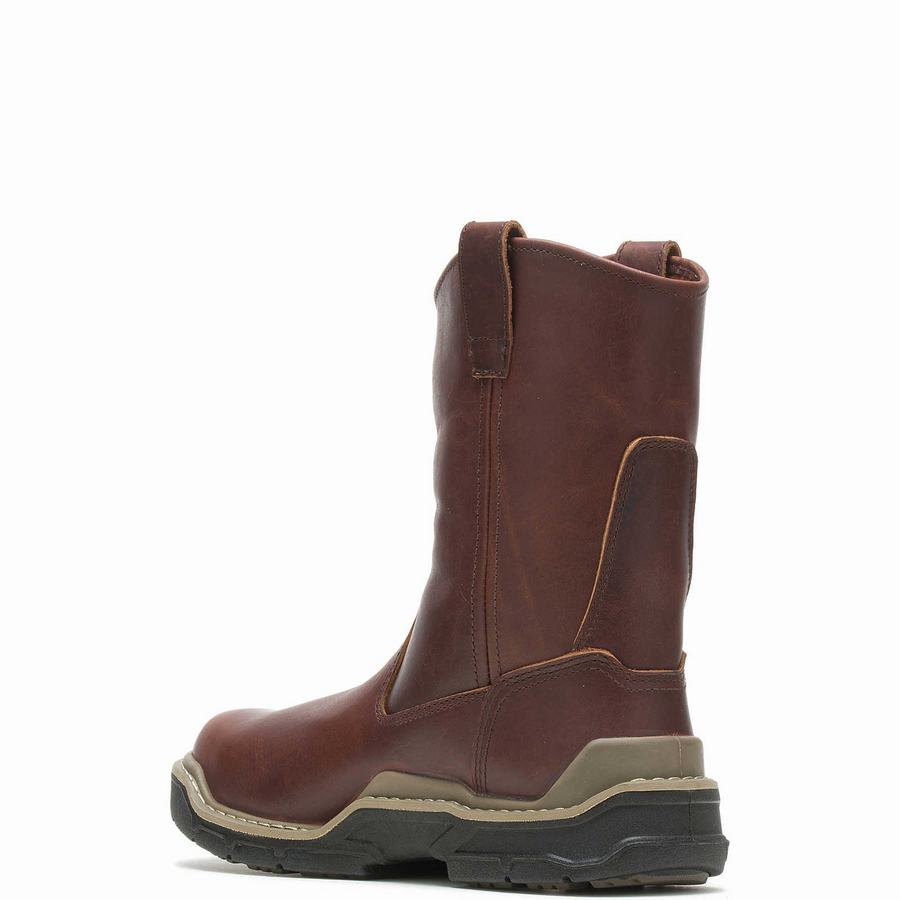 Red Brown Men Wolverine Raider DuraShocks® CarbonMAX® Wellington Boots | PYX5884NK